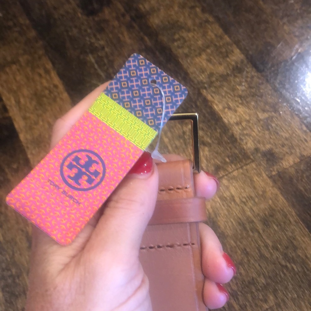 Tory Burch 1-1/2" Basic Buckle Hip Belt - Brown